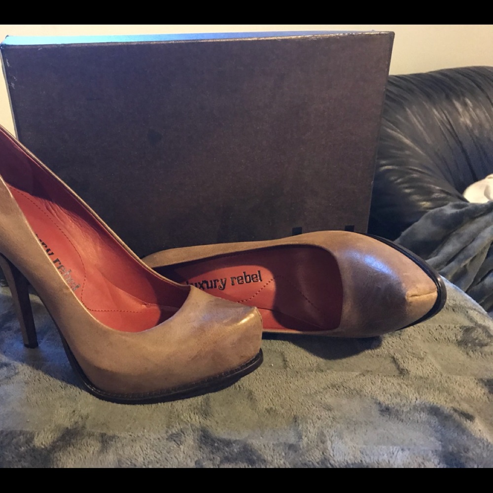 Deep taupe heels